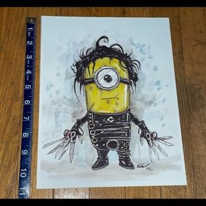8x11 Edward Scissorhands Minion Print